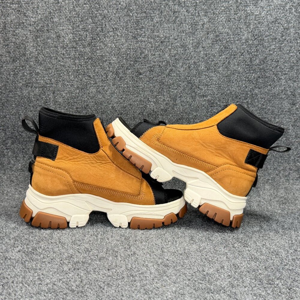 Timberland Adley Way Peep Tow Sneaker Women's 8.5 Wheat Leather Front Zip Sandal - Picture 7 of 11